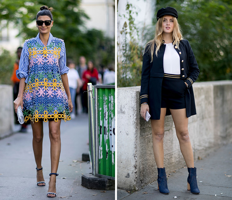 Street Style: лучшие образы на Неделе моды в Париже. Джованна Батталья. Валентина Ферраньи